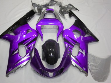 Purchase 2001-2003 Suzuki GSXR 600 / GSXR 750 Motorcycle Fairings - Purple Silver Glossy Black Canada