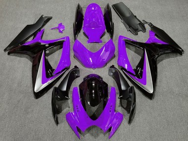 Purchase 2006-2007 Suzuki GSXR 600 / GSXR 750 Motorcycle Fairings - Purple Silver Glossy Black OEM Style Canada