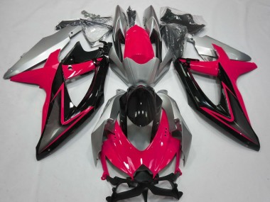 Purchase 2008-2010 Suzuki GSXR 600 / GSXR 750 Motorcycle Fairings - Silver Red Glossy Black Canada