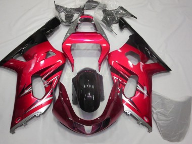 Purchase 2001-2003 Suzuki GSXR 600 / GSXR 750 Motorcycle Fairings - Red Silver Glossy Black Canada