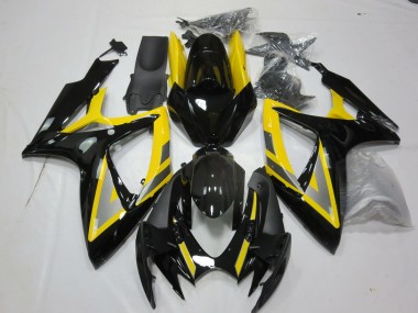 Purchase 2006-2007 Suzuki GSXR 600 / GSXR 750 Motorcycle Fairings - Yellow Silver Glossy Black Canada