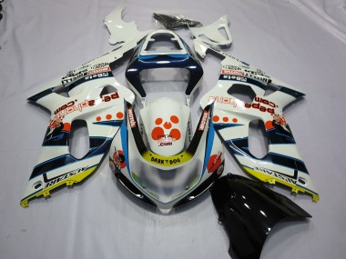 Purchase 2001-2003 Suzuki GSXR 600 / GSXR 750 Motorcycle Fairings - White Blue Red Yellow Spots Canada