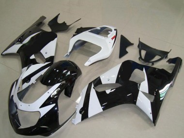 Purchase 2001-2003 Suzuki GSXR 600 / GSXR 750 Motorcycle Fairings - White Glossy Black Canada