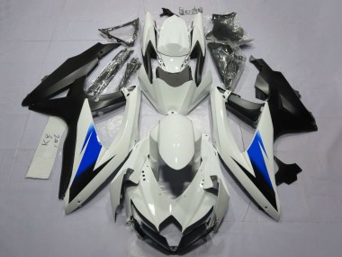 Purchase 2008-2010 Suzuki GSXR 600 / GSXR 750 Motorcycle Fairings - White Blue Matte Black Canada