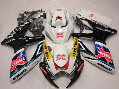 Purchase 2006-2007 Suzuki GSXR 600 / GSXR 750 Motorcycle Fairings - White Red Blue Yellow Dark Dog X 76 BRUX Canada