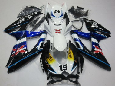 Purchase 2008-2010 Suzuki GSXR 600 / GSXR 750 Motorcycle Fairings - White Blue Black Yellow Red X Dark Dog 19 Canada