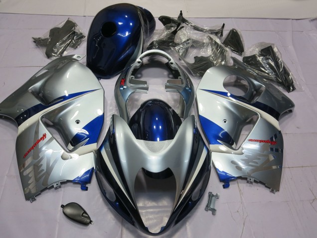 1996-2007 Suzuki GSXR 1300 Motorcycle Fairing - Silver Blue Canada
