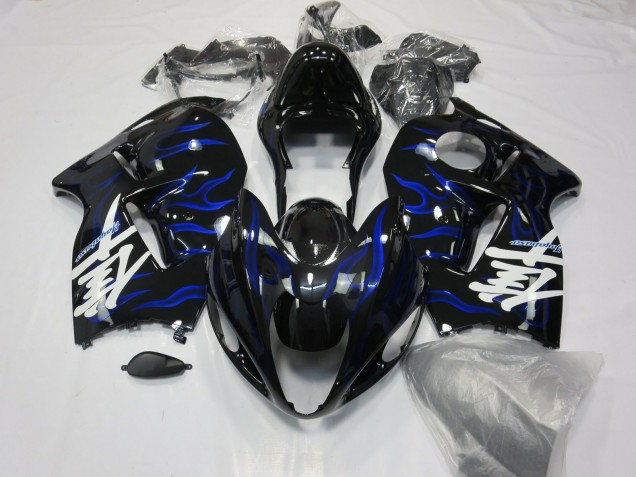 1996-2007 Suzuki GSXR 1300 Motorcycle Fairings - Blue Swirl Canada