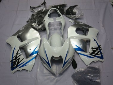 Purchase 1996-2007 Suzuki GSXR 1300 Motorcycle Fairings - White Silver Blue Canada
