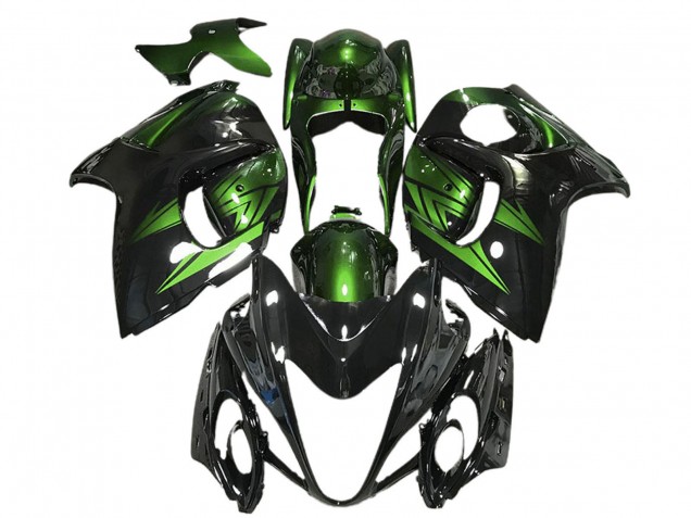 2008-2020 Suzuki GSXR 1300 Motorcycle Fairings - Glossy Black and Deep Green Canada