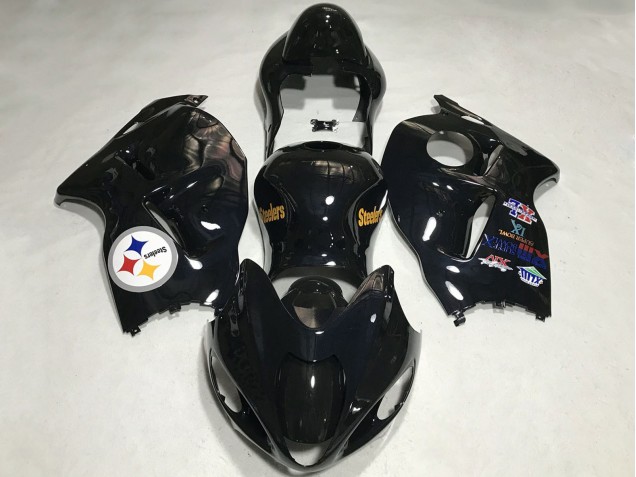 1996-2007 Suzuki GSXR 1300 Motorcycle Fairings - Glossy Black Team Logo Canada