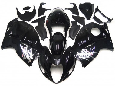Purchase 1996-2007 Suzuki GSXR 1300 Motorcycle Fairings - Glossy Black with Silver Decals Canada