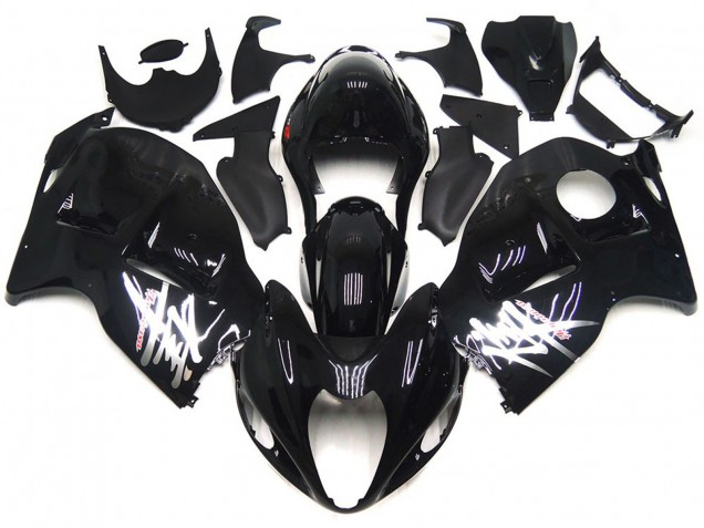 1996-2007 Suzuki GSXR 1300 Motorcycle Fairings - Glossy Black with Silver Decals Canada