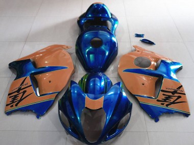 Purchase 1996-2007 Suzuki GSXR 1300 Motorcycle Fairings - Glossy Blue and Desert Tan Canada