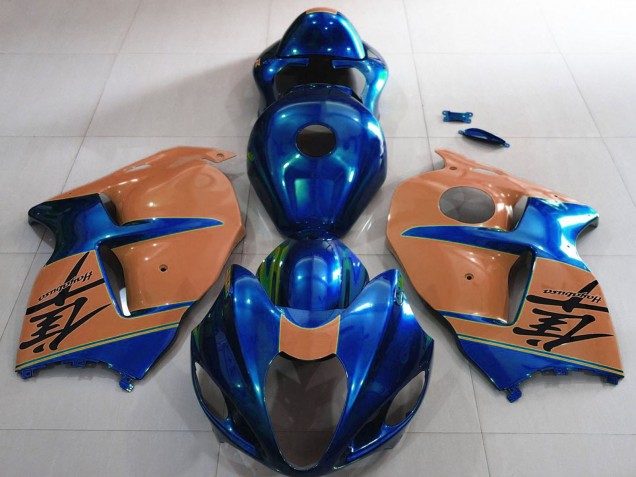 1996-2007 Suzuki GSXR 1300 Motorcycle Fairings - Glossy Blue and Desert Tan Canada
