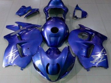 Purchase 1996-2007 Suzuki GSXR 1300 Motorcycle Fairings - Glossy Blue Silver Logo Canada