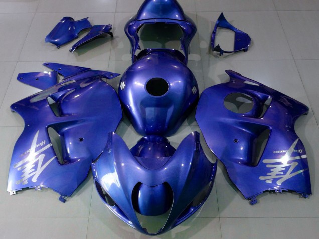 1996-2007 Suzuki GSXR 1300 Motorcycle Fairings - Glossy Blue Silver Logo Canada