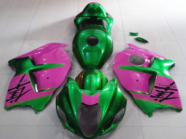 Purchase 1996-2007 Suzuki GSXR 1300 Motorcycle Fairings - Glossy Green and Pink Canada