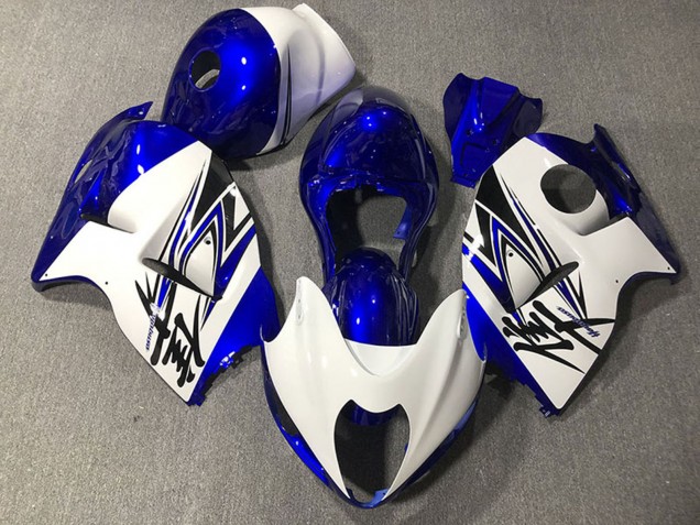 1996-2007 Suzuki GSXR 1300 Motorcycle Fairings - Glossy White Deep Blue Canada