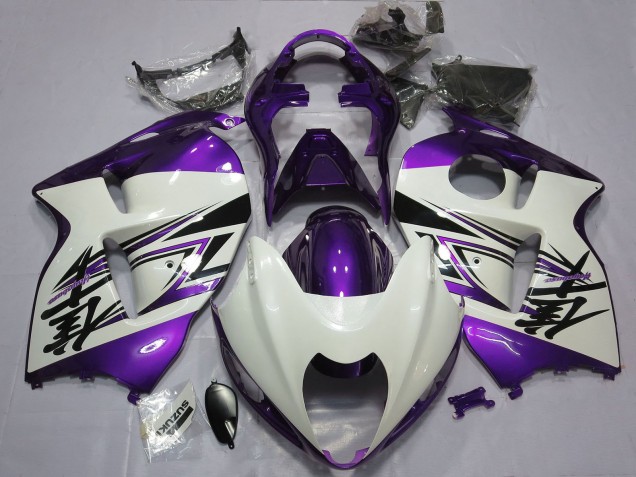 1996-2007 Suzuki GSXR 1300 Motorcycle Fairings - Glossy White Purple Canada