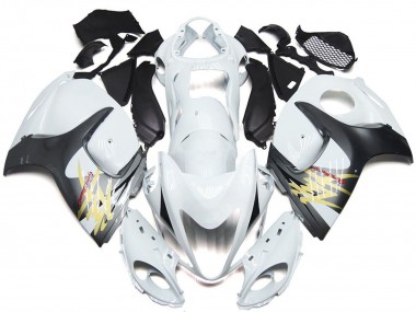 Purchase 2008-2020 Suzuki GSXR 1300 Motorcycle Fairings - Glossy White with Silver Style Canada