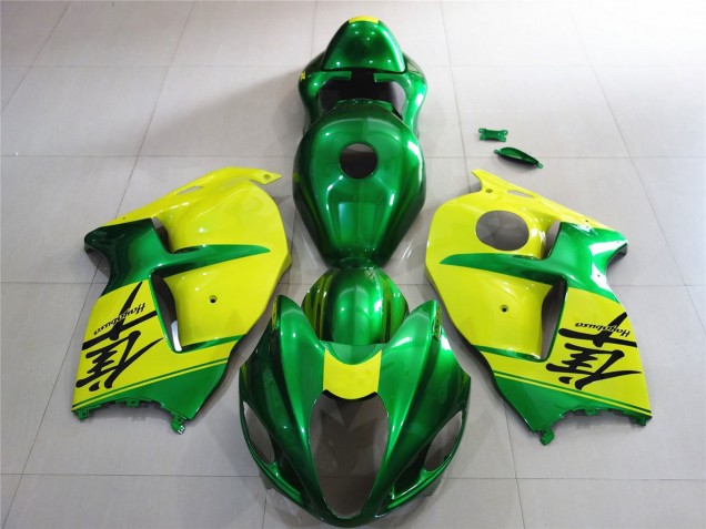 1996-2007 Suzuki GSXR 1300 Motorcycle Fairings - Green and Yellow Canada