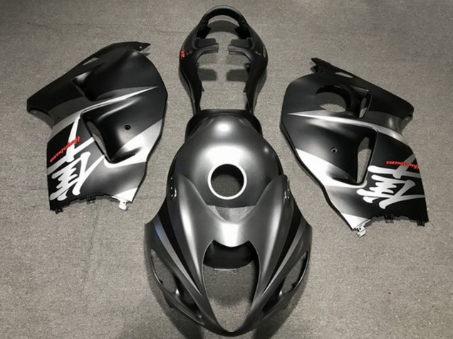 1996-2007 Suzuki GSXR 1300 Motorcycle Fairings - Matte Silver Black Canada