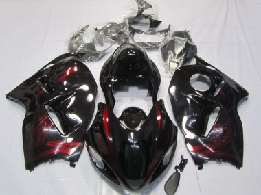Purchase 1996-2007 Suzuki GSXR 1300 Motorcycle Fairings - Red Glossy Black Canada