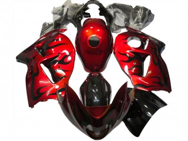 Purchase 1996-2007 Suzuki GSXR 1300 Motorcycle Fairings - Red Black Flame Canada