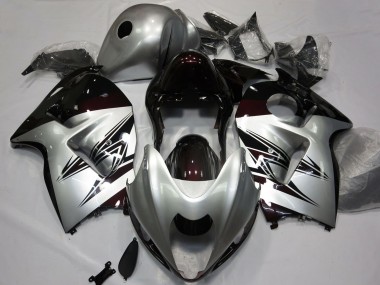 Purchase 1996-2007 Suzuki GSXR 1300 Motorcycle Fairings - Silver Dark Red Canada