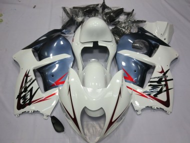 Purchase 1996-2007 Suzuki GSXR 1300 Motorcycle Fairings - White and Dusty Blue Canada