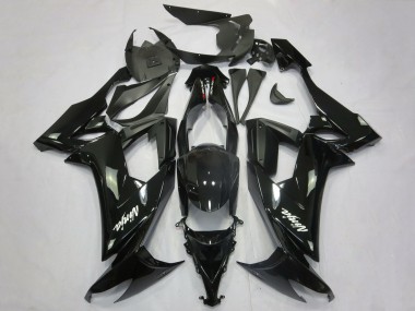 Purchase 2008-2010 Kawasaki ZX10R Motorcycle Fairings - Glossy Black Matte Black White Decal Canada