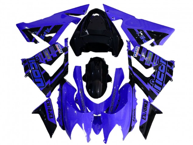 2004-2005 Kawasaki ZX10R Motorcycle Fairings - Blue and Black Logo Canada