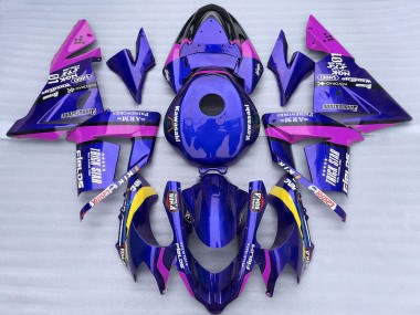 Purchase 2004-2005 Kawasaki ZX10R Motorcycle Fairings - Blue and Pink Trick Star Canada