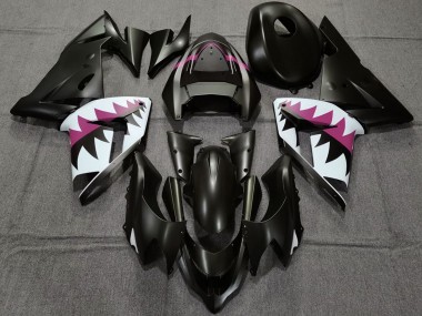 Purchase 2004-2005 Kawasaki ZX10R Motorcycle Fairings - Matte Black and Pink Shark Canada