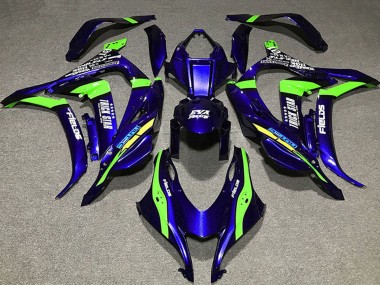 Purchase 2016-2020 Kawasaki ZX10R Motorcycle Fairings - Deep Blue Green Trick Star Eva Racing Canada