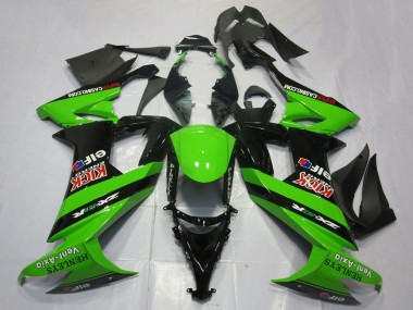 Purchase 2008-2010 Kawasaki ZX10R Motorcycle Fairings - Green Black Red Kick Elf Henleys Vent-Axia Canada