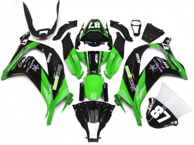 Purchase 2016-2020 Kawasaki ZX10R Motorcycle Fairings - Green Glossy Black Team Green Star 87 Canada