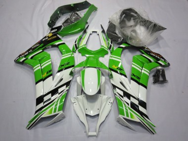 Purchase 2011-2015 Kawasaki ZX10R Motorcycle Fairing - White Green Yellow Black Maxxis Dunlop Canada