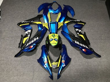 Purchase 2016-2020 Kawasaki ZX10R Motorcycle Fairings - Metallic Blue Yellow Shark 46 Canada