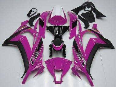 Purchase 2011-2015 Kawasaki ZX10R Motorcycle Fairings - White Pink Glossy Black OEM Style Canada