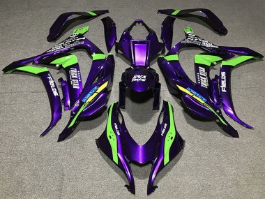 Purchase 2016-2020 Kawasaki ZX10R Motorcycle Fairings - Purple Green White Trick Star Eva Racing Canada