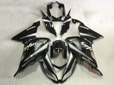 Purchase 2013-2018 Kawasaki ZX6R Motorcycle Fairings - Glossy Black White Canada