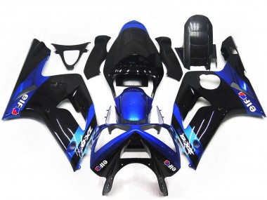 Purchase 2003-2004 Kawasaki ZX6R Motorcycle Fairings - Blue Glossy Black Elf Canada