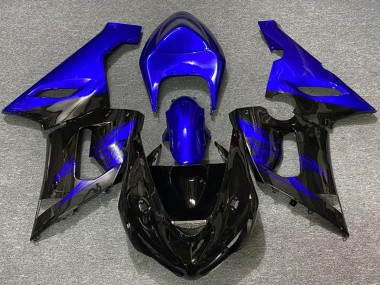 Purchase 2005-2006 Kawasaki ZX6R Motorcycle Fairings - Blue Glossy Black Canada