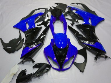 Purchase 2009-2012 Kawasaki ZX6R Motorcycle Fairings - Blue Glossy Black Canada