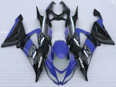 Purchase 2013-2018 Kawasaki ZX6R Motorcycle Fairings - Blue Black White Canada