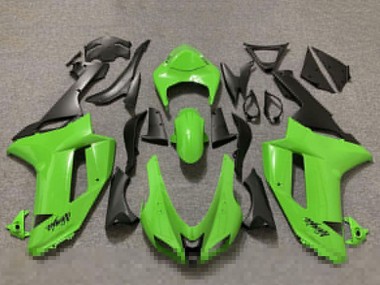 Purchase 2007-2008 Kawasaki ZX6R Motorcycle Fairings - Glossy Green and Matte Black Canada