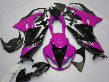 Purchase 2009-2012 Kawasaki ZX6R Motorcycle Fairings - Pink Glossy Black Canada