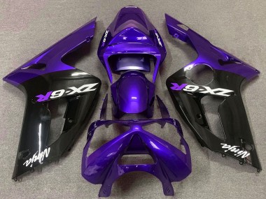 Purchase 2003-2004 Kawasaki ZX6R Motorcycle Fairings - Purple Glossy Black Canada